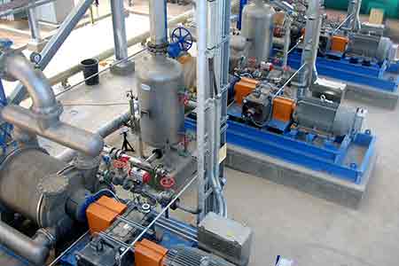 肯富來不銹鋼液環泵機組在印尼地熱電廠應用現場