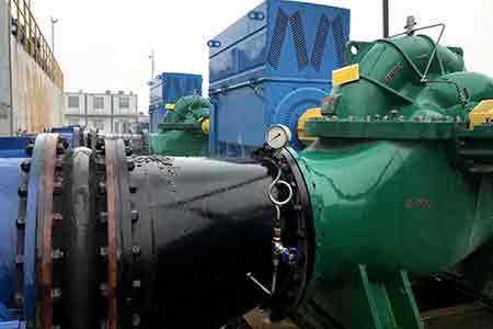 KPS系列單級(jí)雙吸離心泵在泰盛（江西）生活用品有限公司使用現(xiàn)場(chǎng)