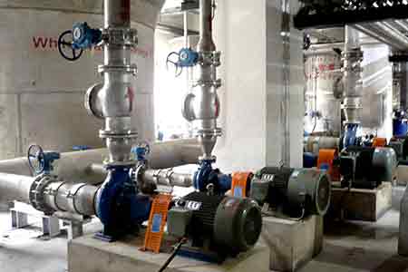 KCP系列單級(jí)離心泵在撫礦生活用紙配套濁濾液循環(huán)使用現(xiàn)場(chǎng)